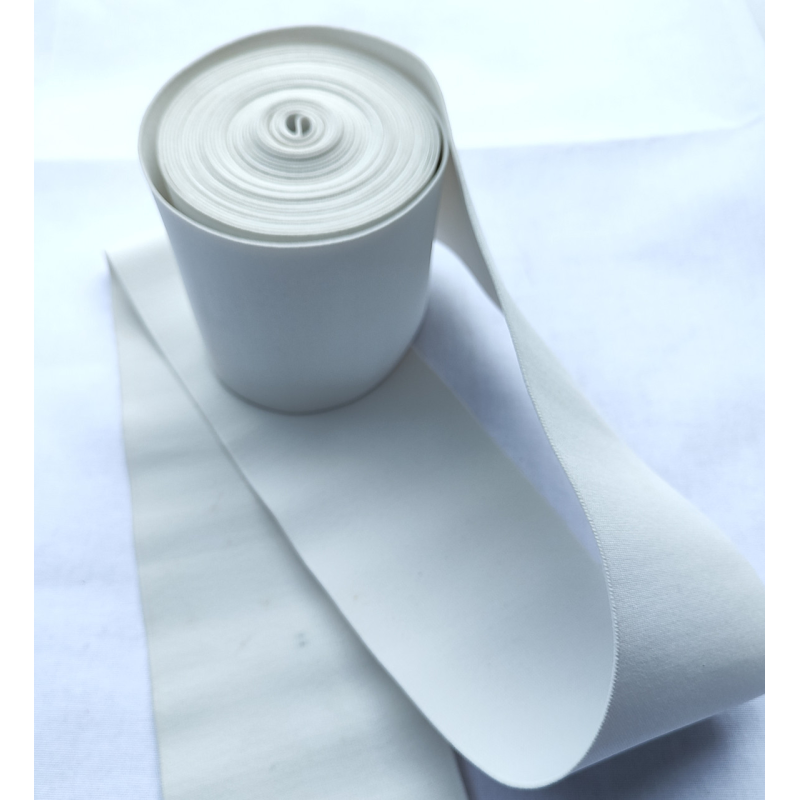 Взуттєва резинка 7 см біла