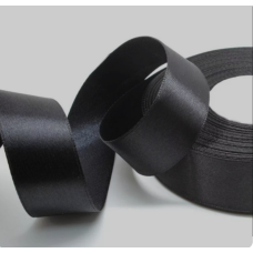 Стрічка атласна 6 мм Чорна