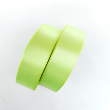 Атласна стрічка 2.5 см 33м світло жовта