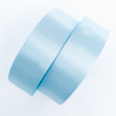 Атласна стрічка 2.5 см 33м блакитна