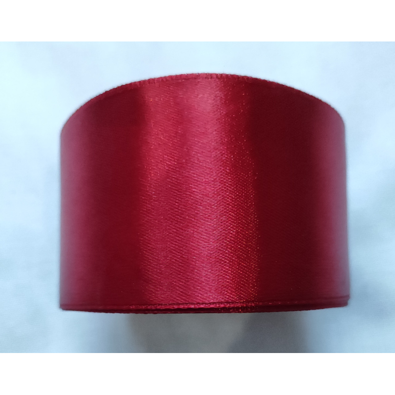 Атласна тасьма 5 см 33 м бордова