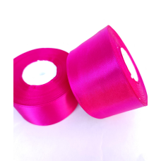 Атласна тасьма 5 см 23м малина