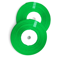 Стрічка атласна 6 мм 33м зелена
