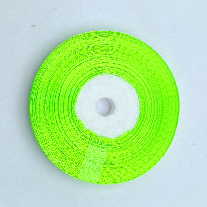 Стрічка атласна 6 мм 33м салатова
