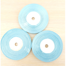Стрічка атласна 6 мм 23м блакитна