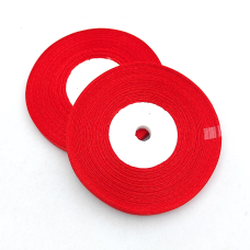Стрічка атласна 6 мм 33м червона