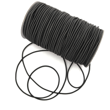 Резинка капелюшна - кругла 2 мм чорна