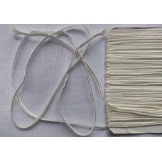 Атласний шнур плоский 50 м молоко