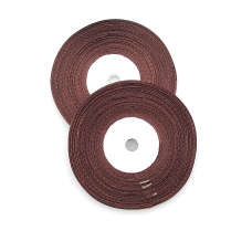 Стрічка атласна 6 мм 33м коричнева