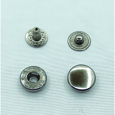 Кнопка альфа 10мм темний нікель