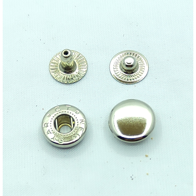 Кнопка альфа 12.5 мм нікель