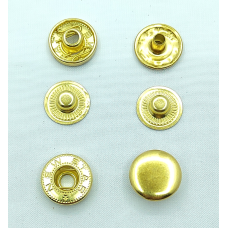 Кнопка альфа 15 мм золото