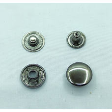 Кнопка альфа 15 мм темний нікель