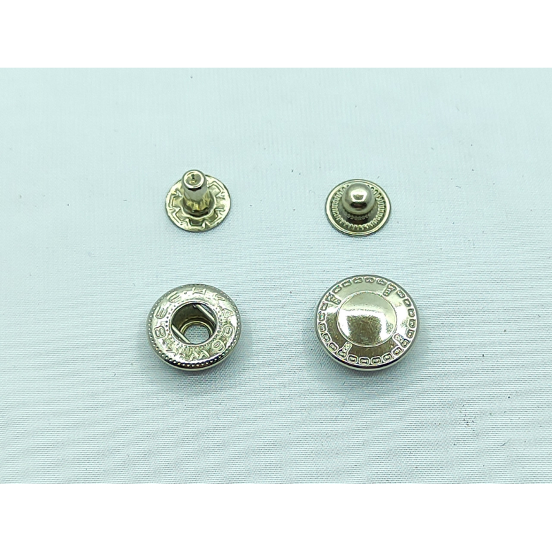 Кнопка альфа 15 мм нікель