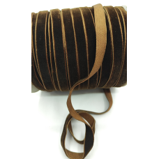 Тасьма бархатна темно коричневий