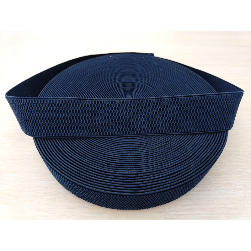 Гумка для одягу 4 см темно-синя