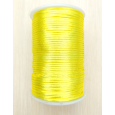 Атласний шнур 2.5 мм 100м жовтий