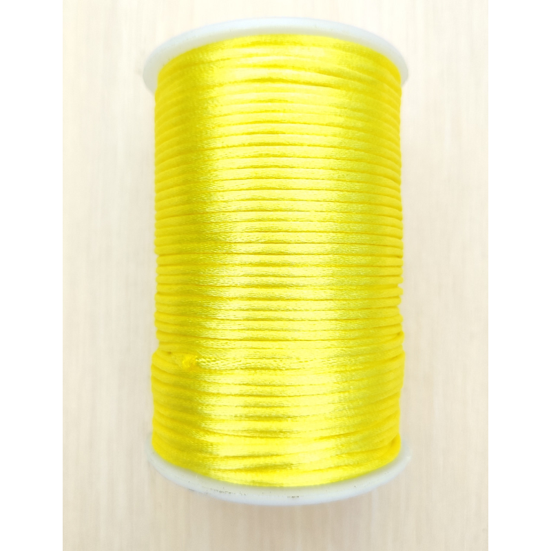 Атласний шнур 2.5 мм 100м жовтий