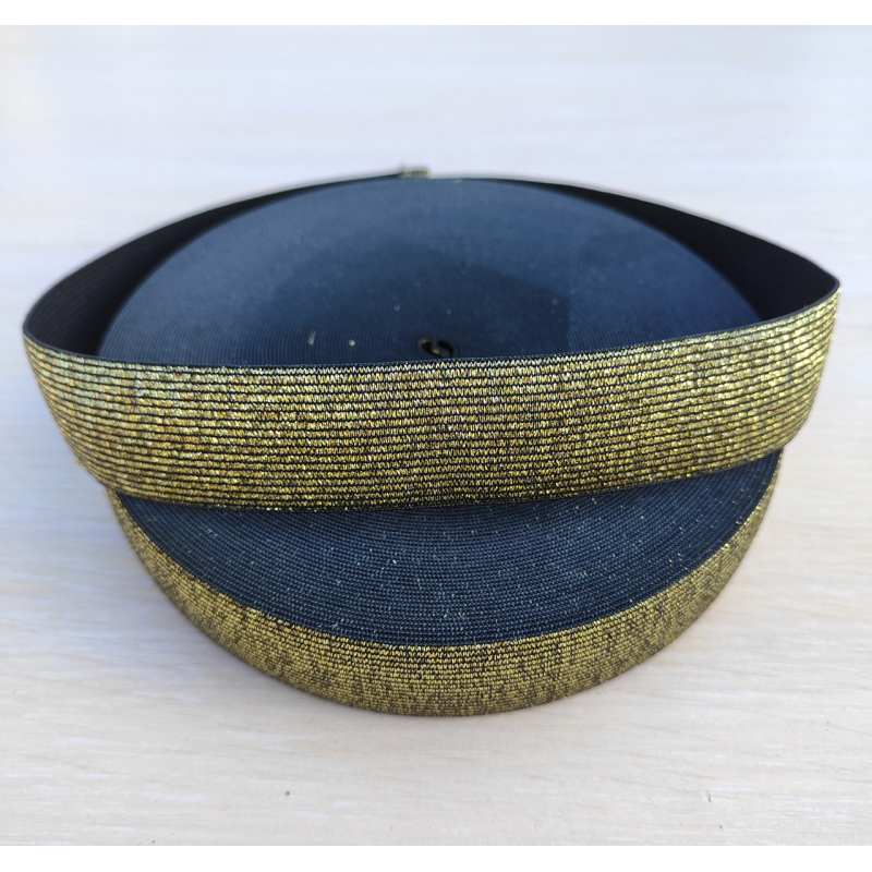 Резинка 3 см чорне золото