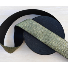 Резинка 6 см чорне золото