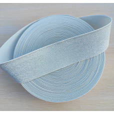 Резинка 6 см біле срібло