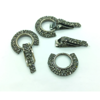 Шубний гачок декор темний нікель