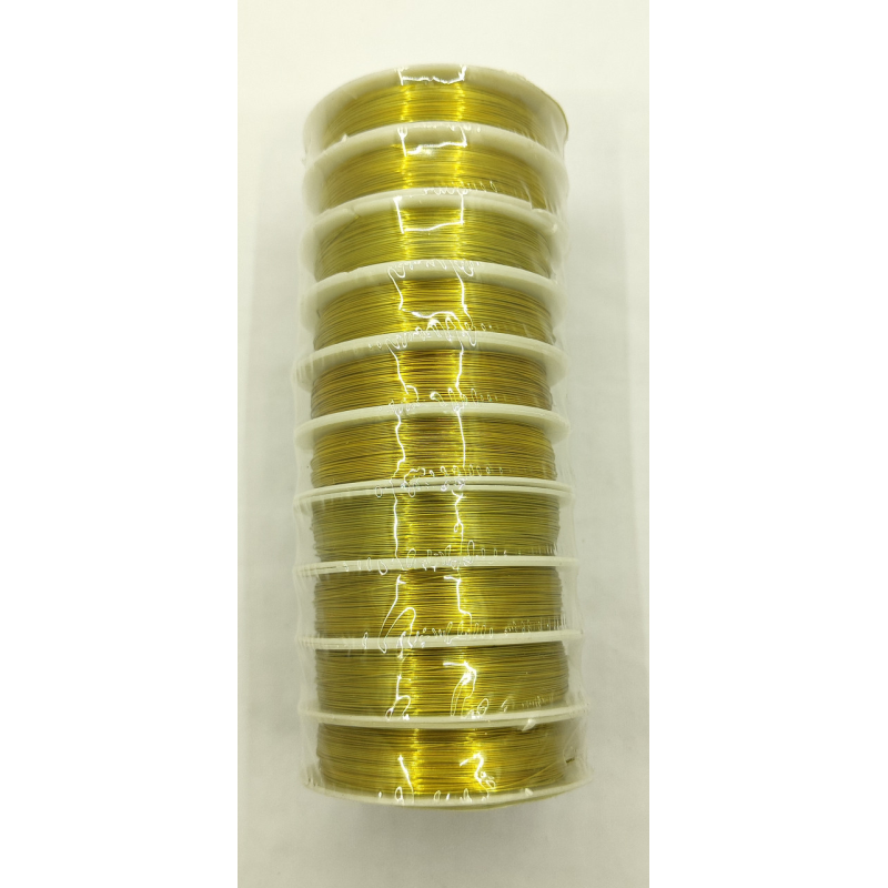 Дріт для бісеру кольорові 0.37 мм золото