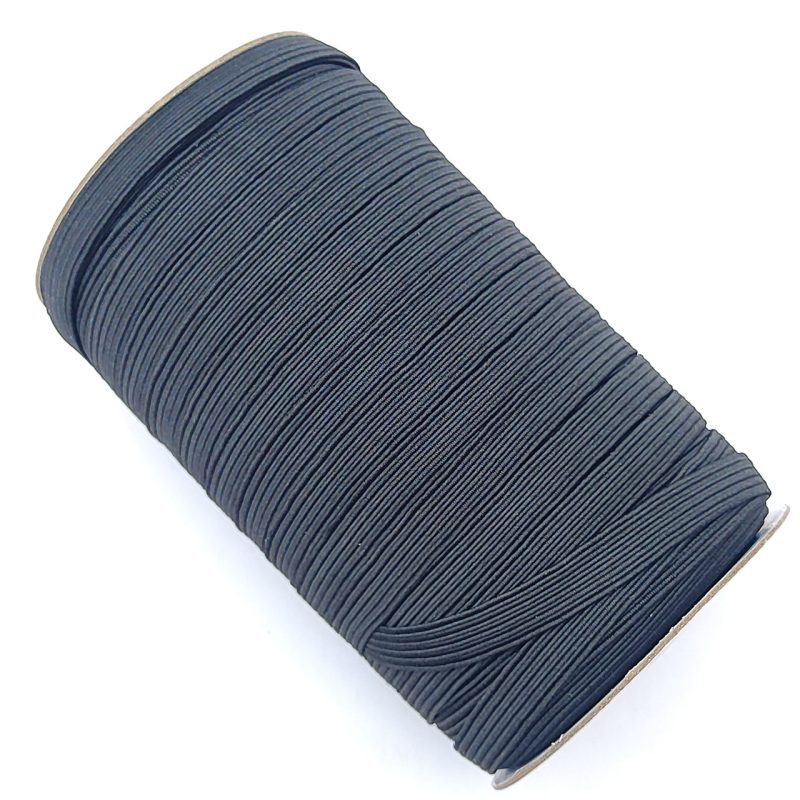 Резинка плоска для одягу , 10 мм (100ярд) чорна