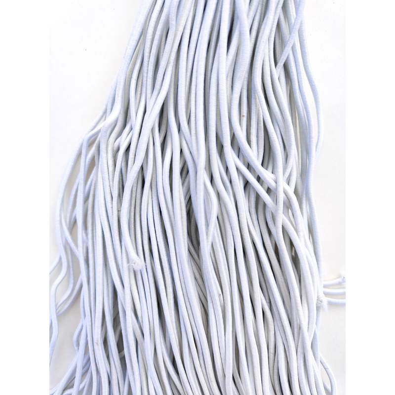 Резинка капелюшна 2.5 мм кольорова біла Резинка капелюшна 2.5 мм кольорова біла