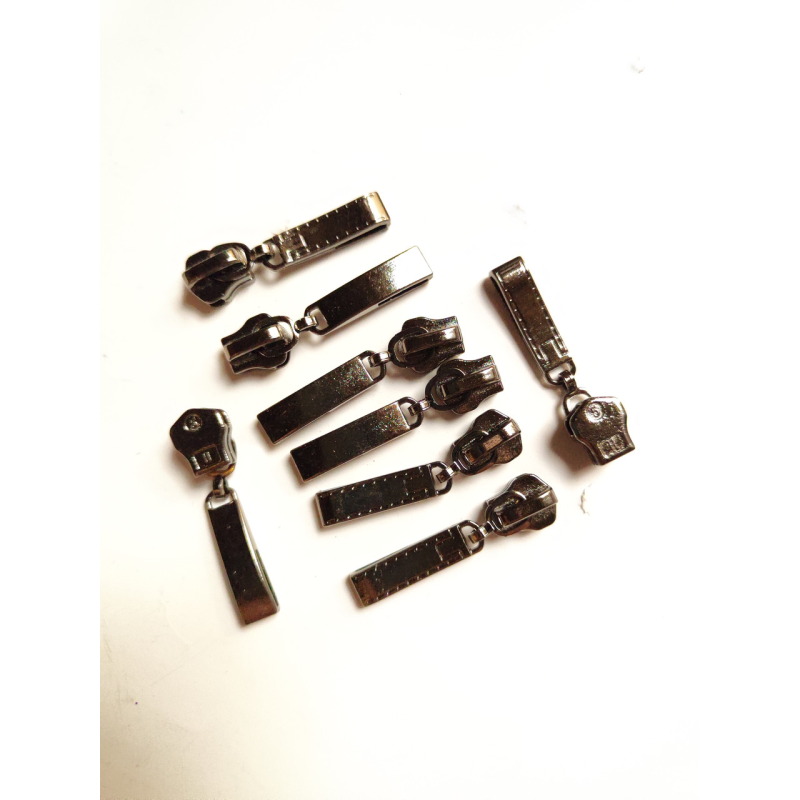 Бігунок метал № 5 нікель темний