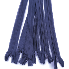 Потаємна блискавка 18 см чорна