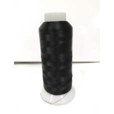 Нитка Шовк 100%, 120D/2 для машинної вишивки чорна