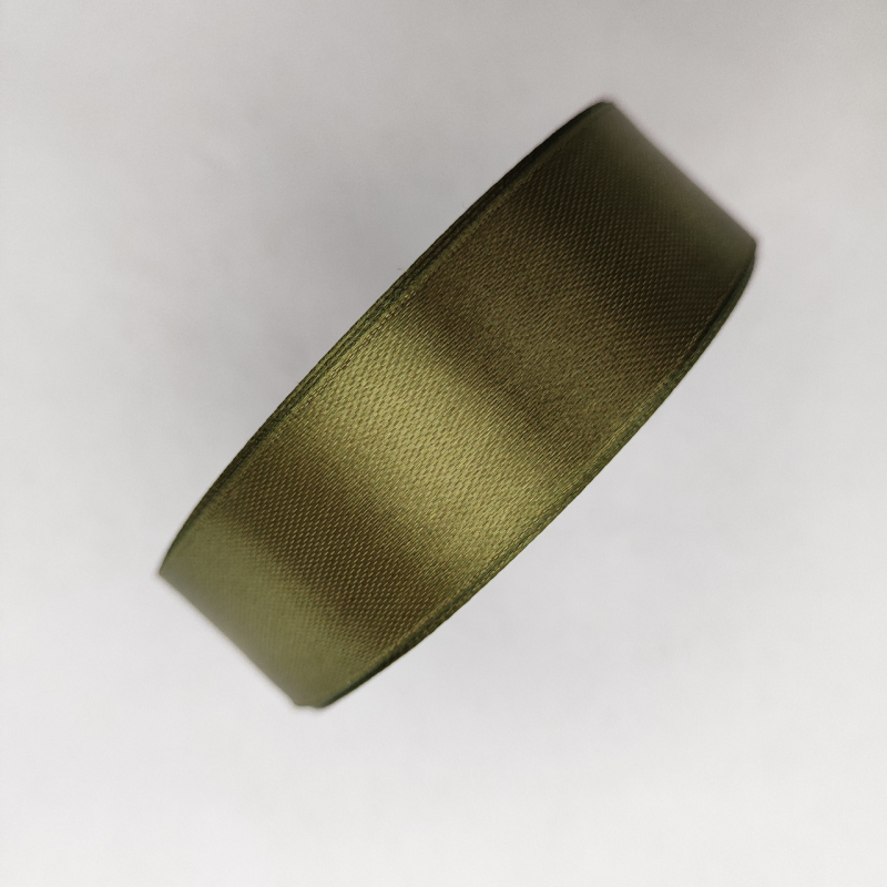 Атласна стрічка 2.5 см 33м хакі