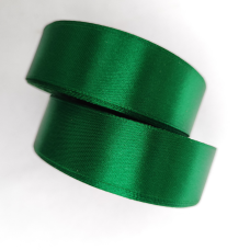 Атласна стрічка 2.5 см 33м зелена