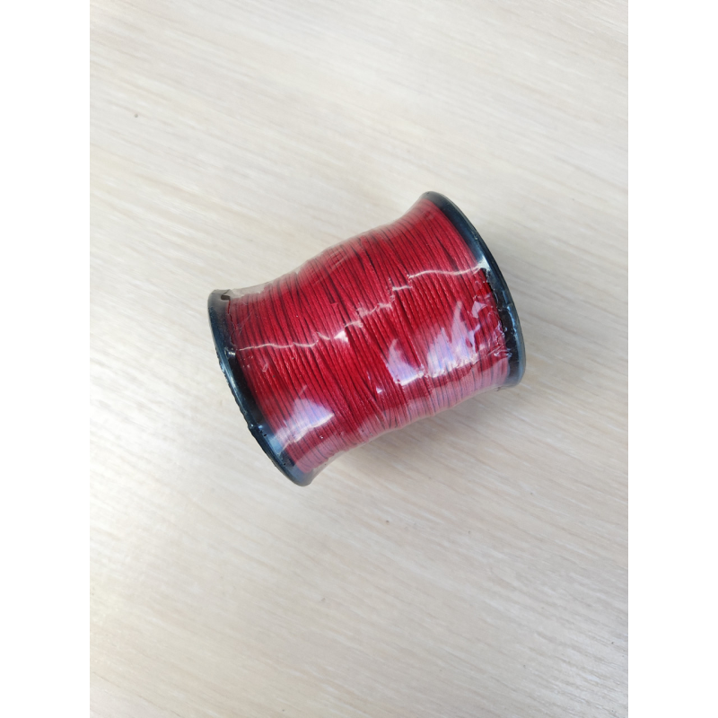 Вощений  шнур хб червоний