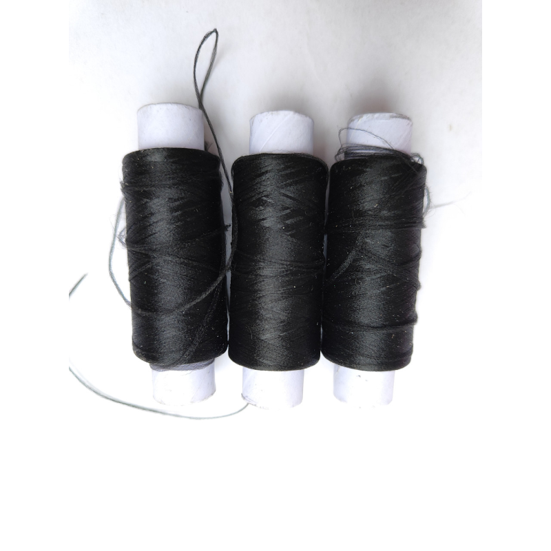 Нитка оверлочна текстурованна чорна