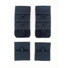 Застібки для бюстгальтерів на тканині 1 чорна