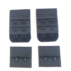 Застібки для бюстгальтерів на тканині 2 чорна