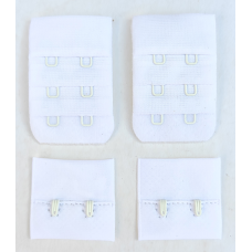 Застібки для бюстгальтерів на тканині 2 біла