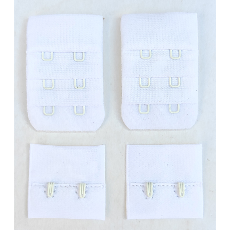 Застібки для бюстгальтерів на тканині 2 біла