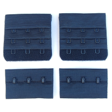 Застібки для бюстгальтерів на тканині 3 чорна