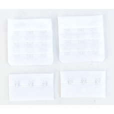 Застібки для бюстгальтерів на тканині 3 біла