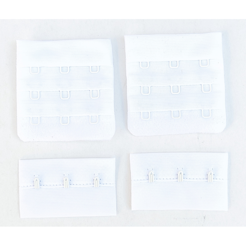 Застібки для бюстгальтерів на тканині 3 біла