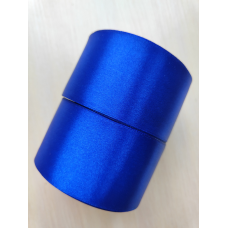 Атласна тасьма 5 см 23м синя