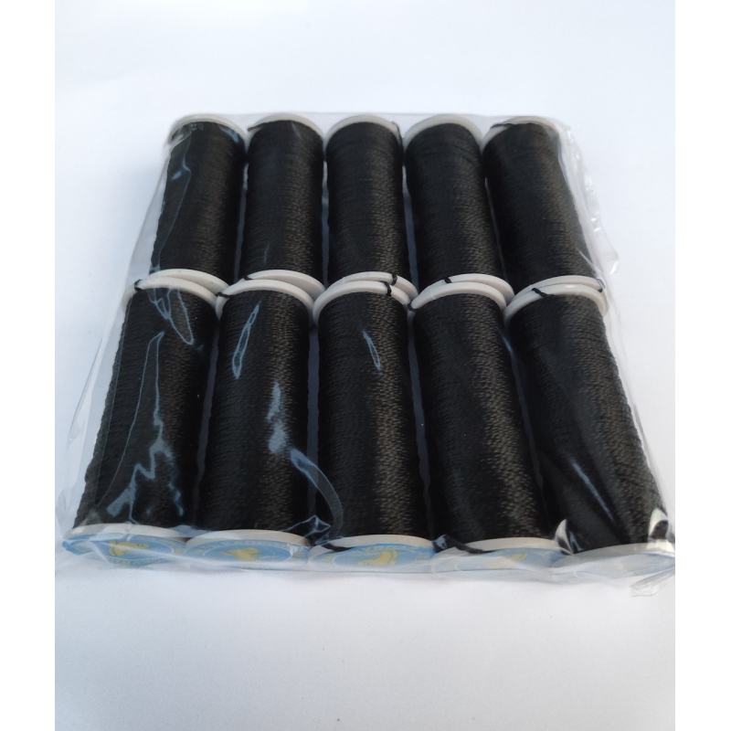 Нитка взуттєва , 375 чорна 10 шт