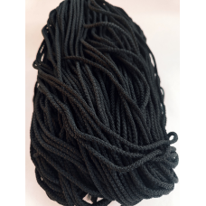 Шнур із сердечником 3 мм чорний