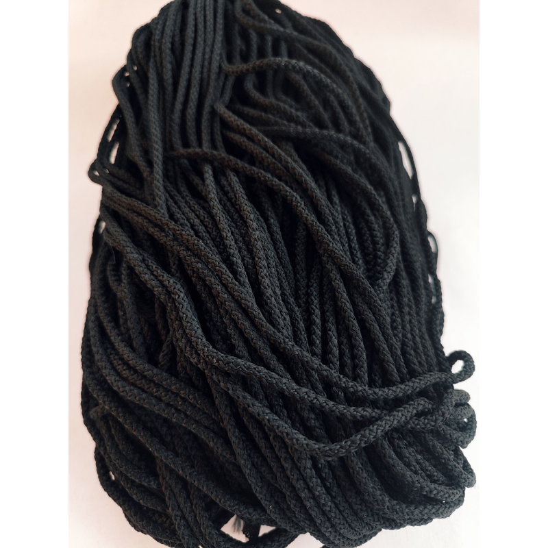 Шнур із сердечником 3 мм чорний