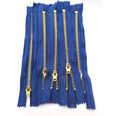 Блискавка джинсова 18 см сині