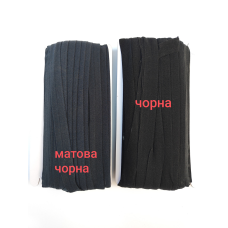 Стрейчева бейка 2 см матова чорна