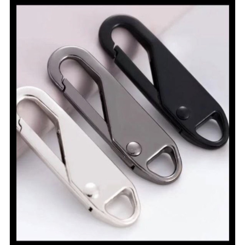 Карабін для бігунка / пуллер темний нікель